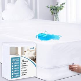 Biloban 791370661242 Zippered Full Xl Mattress Protector 13 Inches Waterproof White