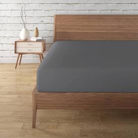 Bwfisp303sgrey Bioweaves K 100% Organic Cotton Percale Weave 1 California King Fitted Sheet On