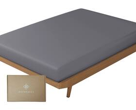 Bwfiss306grey Bioweaves 100% Organic Cotton 1 King Size Fitted Sheet Only 300 Thread Count Sateen W