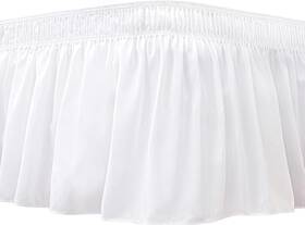 Florabs052 Biscayn Biscaynebay Wrap Around Bed Skirts For King And Cal King-15 Inch Drop White
