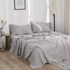 Biselina 713830512147 Linen Sheet French Flax Flat Only 55% Euro 45% Cotton Ba