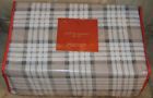 Blanket Plaid Cynthia Rowley Tan Cotton Flannel Queen Sheet Set New 067955129583