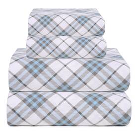 Bliss Casa 291109695639 4 Piece 100% Cotton Flannel Sheets Twin Size Bed Set - Warm And Extra Soft De