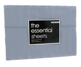 T5504 Bloomingdales 807000231225 Essentials Organic Dobby Stripe Sheet Twin 3 Piece Set