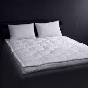 703205-hg Blue Ridge Home Fashions Hotel Grand Luxury 5 Inch Down Pillowtop Featherbed Cal California King White