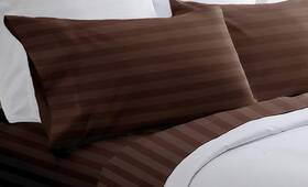 Blue Ridge Home Fashions 788904034702 300 Thread Count 100% Cotton Stripe 3 Piece Soft Hand Touch-hypoallergenic-fi