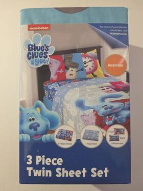 Blues Clues & You Na458k 3 Piece Twin Sheet Set Nickelodeon And