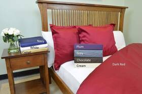 Brielle Home 807000121472 Sateen 100% Modal From Beech Duvet Cover Set King Chocolate