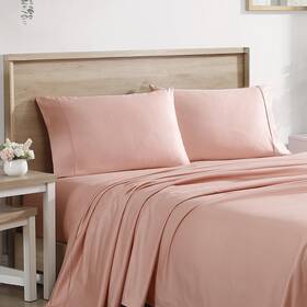 Brielle Home 807000255931 400 Thread Count Sheets Solid 100% Cotton Cooling Luxury Hotel Quality With D