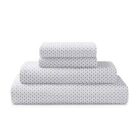 Brielle Home 807000262205 Jersey Knit Cotton Sheet Set - Breathable Soft T-shirt Fabric Polka Dot N Brielle Home 807000262205 Jersey Knit Cotton Sheet Set - Breathable Soft T-shirt Fabric Polka Dot N