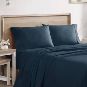 Brielle Home 807000277971 400 Thread Count Sheets Solid 100% Cotton Cooling Hotel Quality
