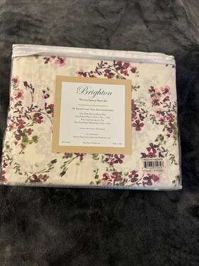 Brighton 655385712323 Twin 3 Piece Sheet Set 350 Thread Count Fits Mattress Up To 17 Inch