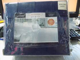 Brixton Ave 628961004686 Avenue Wentworth 1200 Thread Count 6 Pcs. King Sheet Set Color Blue Nip