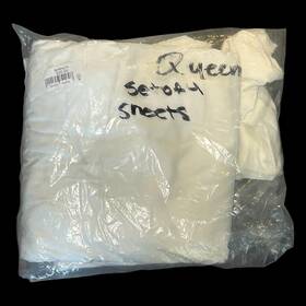 Brooklinen 840302708224 Queen Classic Percale 4 Piece Core Sheet Set Cream Cooling Cotton