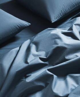 Brooklinen 840302708330 Brookline Luxe Sateen Core Sheet Set Queen Abyss