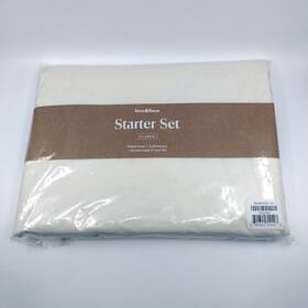 Brooklinen 840302709498 Starter Set Classic - Queen Cream 1 Fitted Sheet And 2 Pillowcases