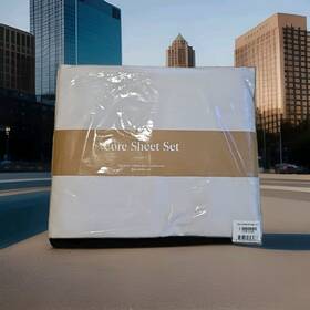 Brooklinen 840302727478 Classic 4 Piece Cloud Queen Sheet Set New