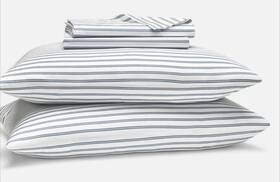 Brooklinen 840302736685 Classic Percale Core Bed Sheet Set - Queen Tandem In Storm