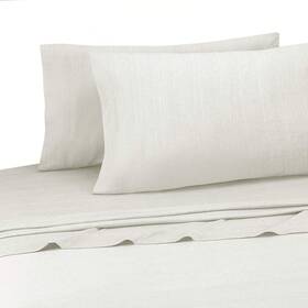Brooklyn Flat 011342252392 Cotton Blend Ultra Soft Jersey Knit Sheet Set White King