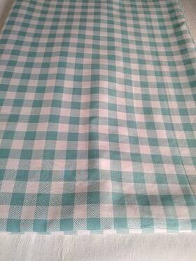 Brooklyn Loom 783048065438 King Flat Sheet Blue White Plaid Print Polyester