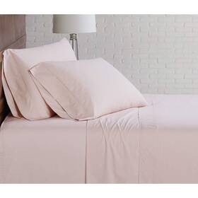 Brooklyn Loom 783048103642 Solid Cotton Percale Sheet Set Full Blush Brooklyn Loom 783048103642 Solid Cotton Percale Sheet Set Full Blush