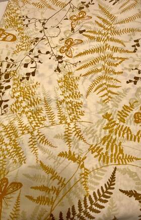 899-3 Burlington 70 S Vera Neumann Shadow Fern Brown Queen Sheet Set Stranger Things