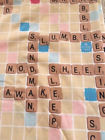 Burlington Vintage Scrabble Twin Sheets Flat Game Tiles Usa Percale