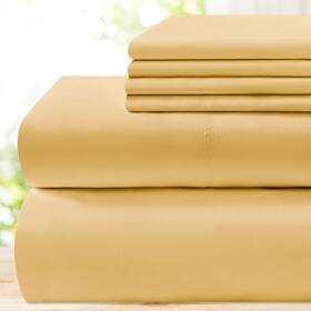 Bs002k-gold Bysure 6 Pieces Bed Sheets Set Queen Gold - Hotel Luxury Super Soft 1800 Thread Co