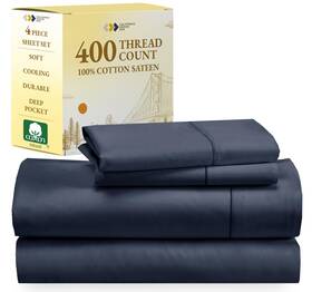 California Design Den 840307105981 400 Thread Count 100% Cotton Sheets King Size Sheet Set Luxury And Pil