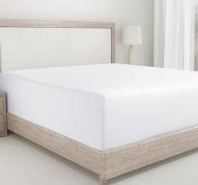 California Design Den 840307126641 White Fitted Sheet Full Size 100% Cotton 400 Thread Count Sateen