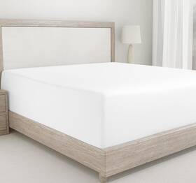 California Design Den 840307126665 King Size Fitted Sheet White 100% Cotton 400 Thread Count Sateen Deep Pocke