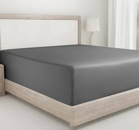 California Design Den 840307139658 Deep Pocket Fitted Sheet Only Soft 400 King 07 - Grey