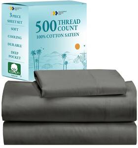 California Design Den 840307140425 Finest Twin Size Bed Sheets Set Soft 100% Cotton Cooling Deep Pocke