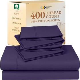 California Design Den 840307151186 6-pc Queen Size Sheet Set With 4 Pillowcases - 400 Thread