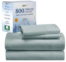 California Design Den 840307155832 Luxury King Size Sheets Set - Buttery Soft 800 Thread Count 100% Cotton Sateen California Design Den 840307155832 Luxury King Size Sheets Set - Buttery Soft 800 Thread Count 100% Cotton Sateen