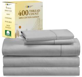 California Design Den 840307158635 Split King Sheets For Adjustable Bed Soft 100% Cotton 400 Thread Count