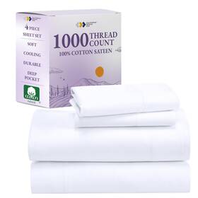 California Design Den 840307169273 1000 Thread Count King Size Sheet Set - Winner Architectural Digest Best Shee