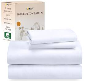 California Design Den 840307178961 Soft 100% Cotton Sheets King Size Bed Set With Deep Pockets Bedd