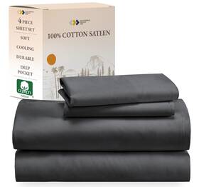 California Design Den 840307179104 Soft 100 Cotton Sheets Queen Size Bed Deep Pocket