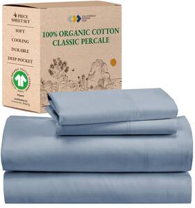 California Design Den 840307180612 Bed Sheets Queen Size - Soft 100% Percale California Design Den 840307180612 Bed Sheets Queen Size - Soft 100% Percale
