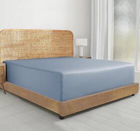 California Design Den 840307182715 Cal King Deep Pocket Only Fitted Sheet Blue Hydrangea California Design Den 840307182715 Cal King Deep Pocket Only Fitted Sheet Blue Hydrangea