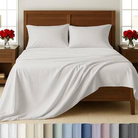California Design Den 840307193353 100% Cotton Sheets Queen Size 03 - True Ivory California Design Den 840307193353 100% Cotton Sheets Queen Size 03 - True Ivory