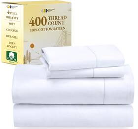 Ss-sw-2018 California Design Den King Size Sheets Set Good Housekeeping Award Winner 400 Thread Count 100% C