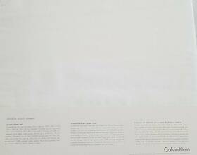 Calvin Klein 709271416847 4 Pc 300 Tc Double Stitch Sateen White Queen Sheet Set Nip