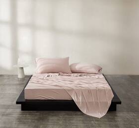 Calvin Klein Home 709271438917 Modern Cotton Harrison Queen Fitted Sheet Pink