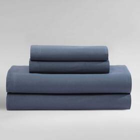 Ushsa01277294 Calvin Klein King Bed Sheets Organic Cotton Sateen Bedding Set Deep Pockets Blue