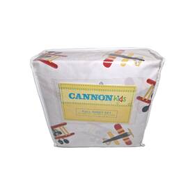 Cannon 032281290054 Nos Kids Airplanes 200 Thread Count Full Sheet Set 4-piece Kmart