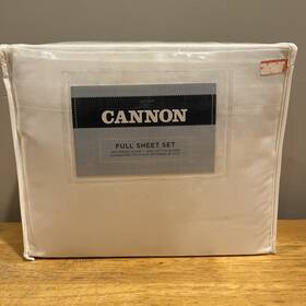 Cannon 753976397260 Full Sheet Set White 100% Cotten Sateen 240 Thread Count Nos Sears Cannon 753976397260 Full Sheet Set White 100% Cotten Sateen 240 Thread Count Nos Sears