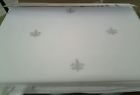 Capecchi Nwb Queen White Silver Sheet Set Embroidered Made In