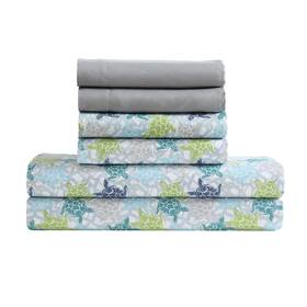 Caribbean Joe 048986923234 6-piece Sheet Set With Cooling Pillowcases 12-inch Deep Pockets Tropical Be Caribbean Joe 048986923234 6-piece Sheet Set With Cooling Pillowcases 12-inch Deep Pockets Tropical Be